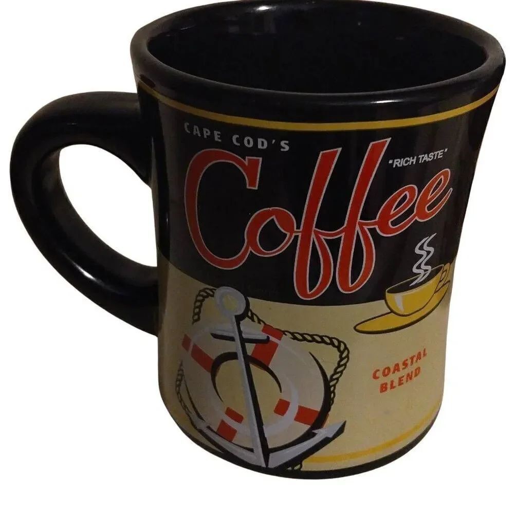 Two Rare Vintage Cuffys Cape Cod Thick Coffee Mugs
